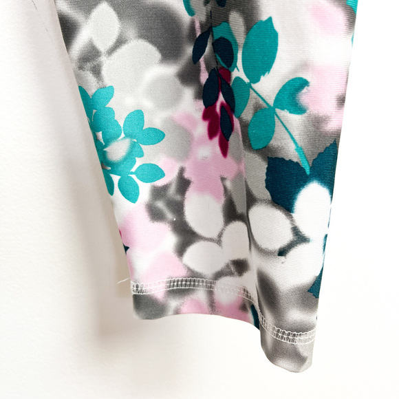 Joe Fresh Blue, Grey, White & Pink Floral Athletic Leggings - Picture 7 of 9
